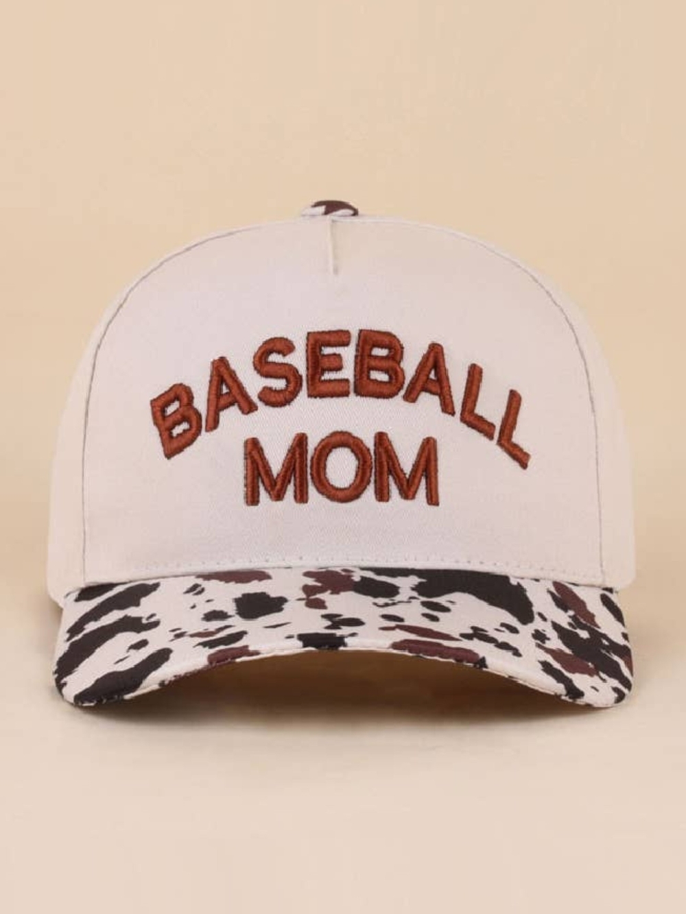 New! Baseball Mom Cow Baseball Cap Hat - Picture 3 of 5